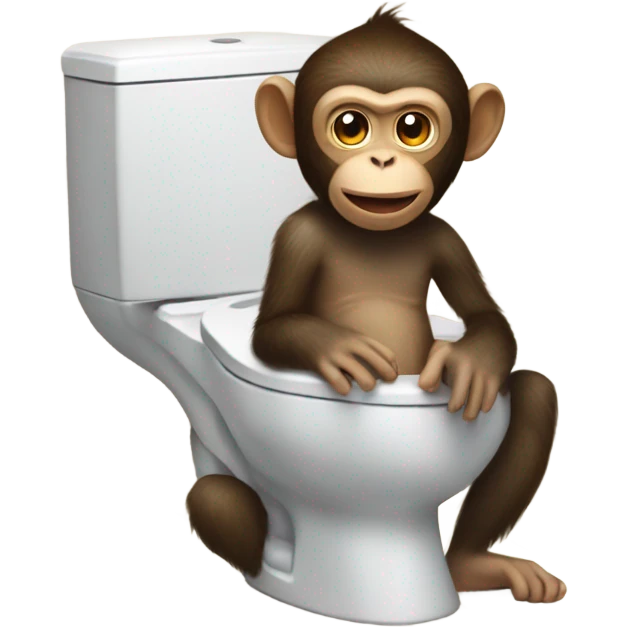 Monkey in toilet emoji