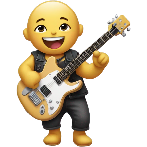 Baby playing rock guitar emoji