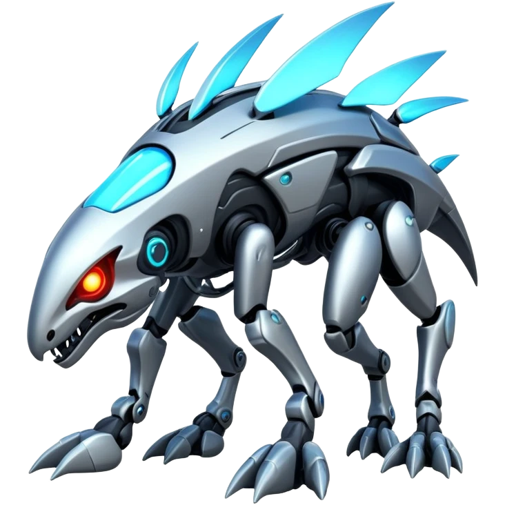  Glowing futuristic cyber-Protogen-Fakémon-Vernid-creature emoji