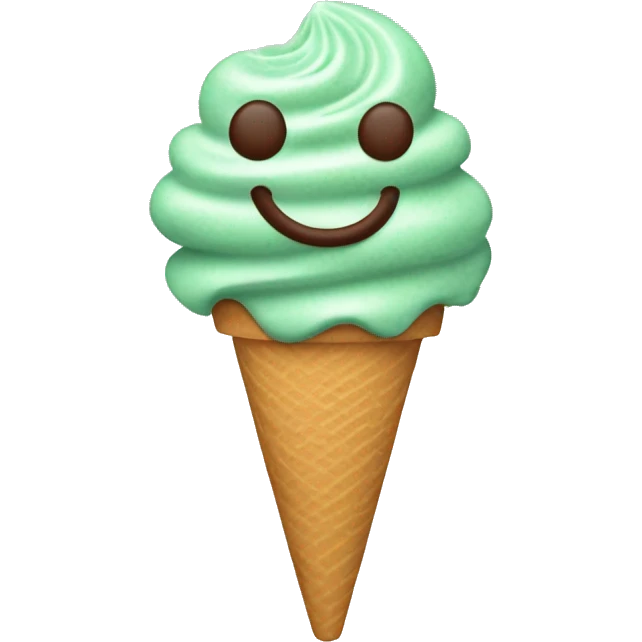 Mint chocolate chip ice cream  emoji