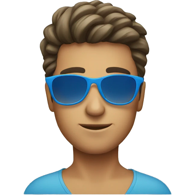 Blue sunglasses  emoji