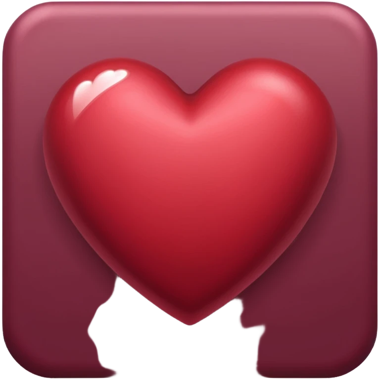 Bordo satin heart  emoji
