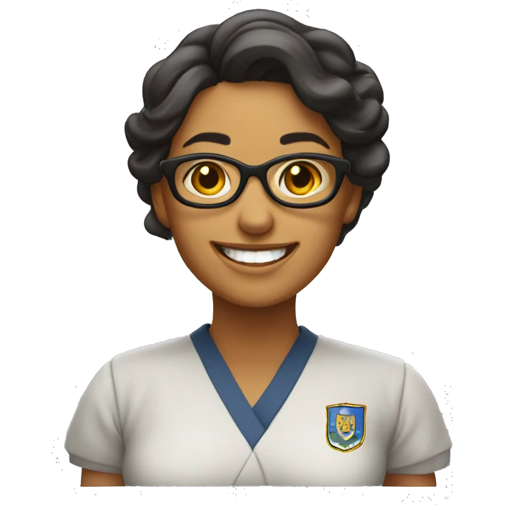 mujer universitaria feliz emoji