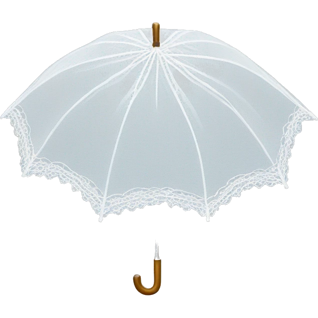 white lace umbrella emoji
