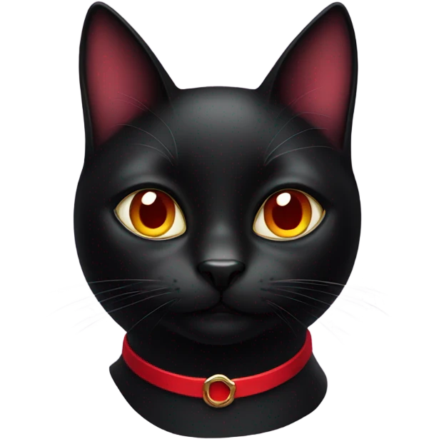 Black cat with lipstick  emoji