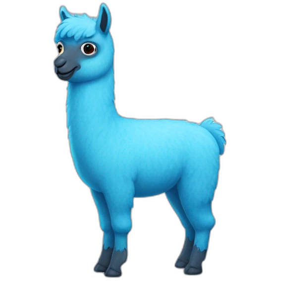 blue llama emoji