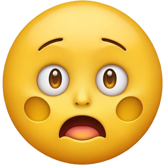Yellow face emoji with horrified face emoji