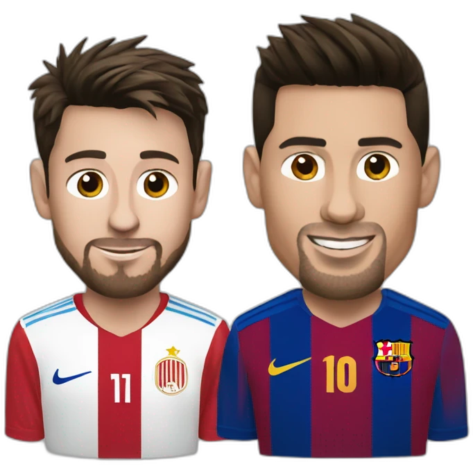Lionel messi et Ronaldo emoji