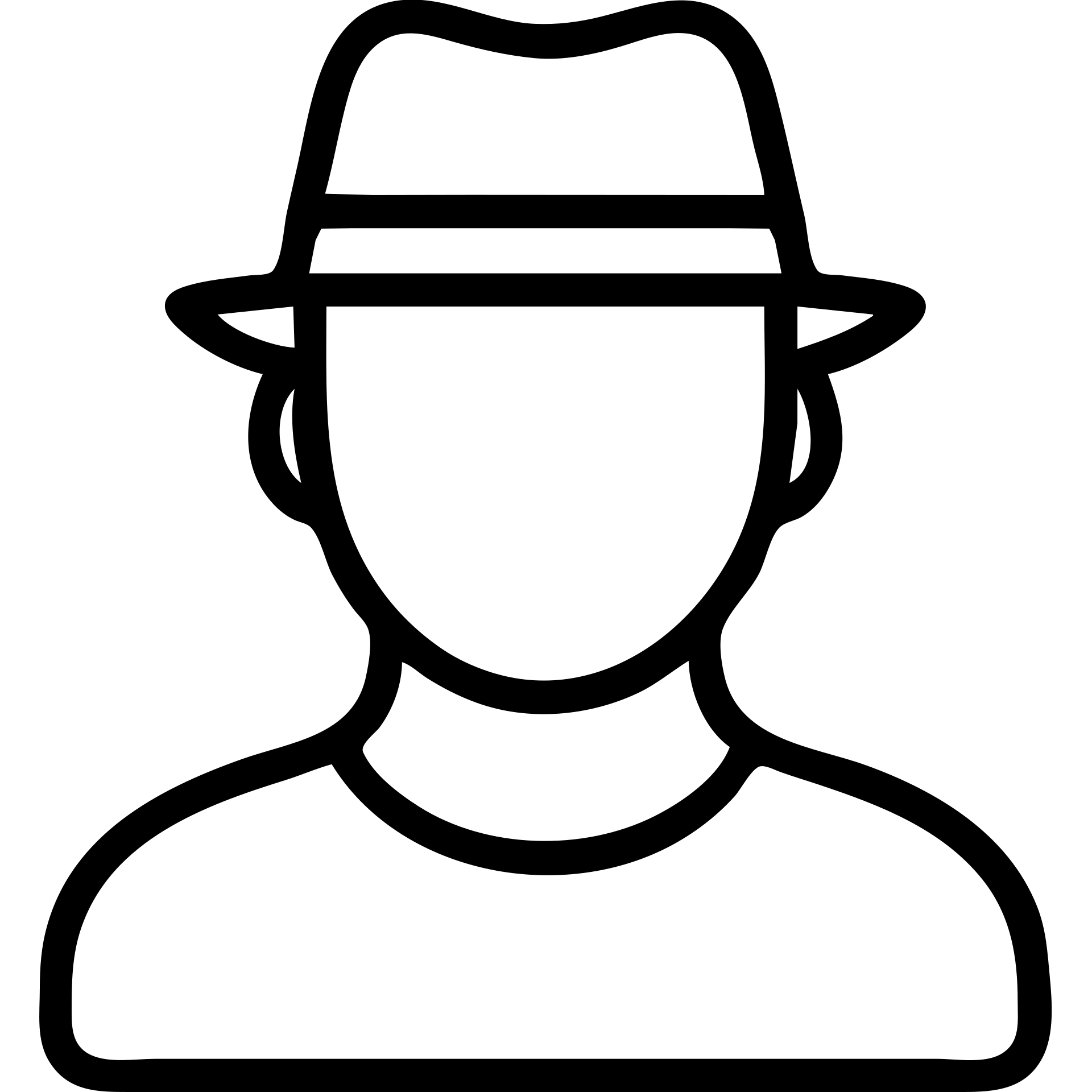 outlined icon of a man with a hat emoji