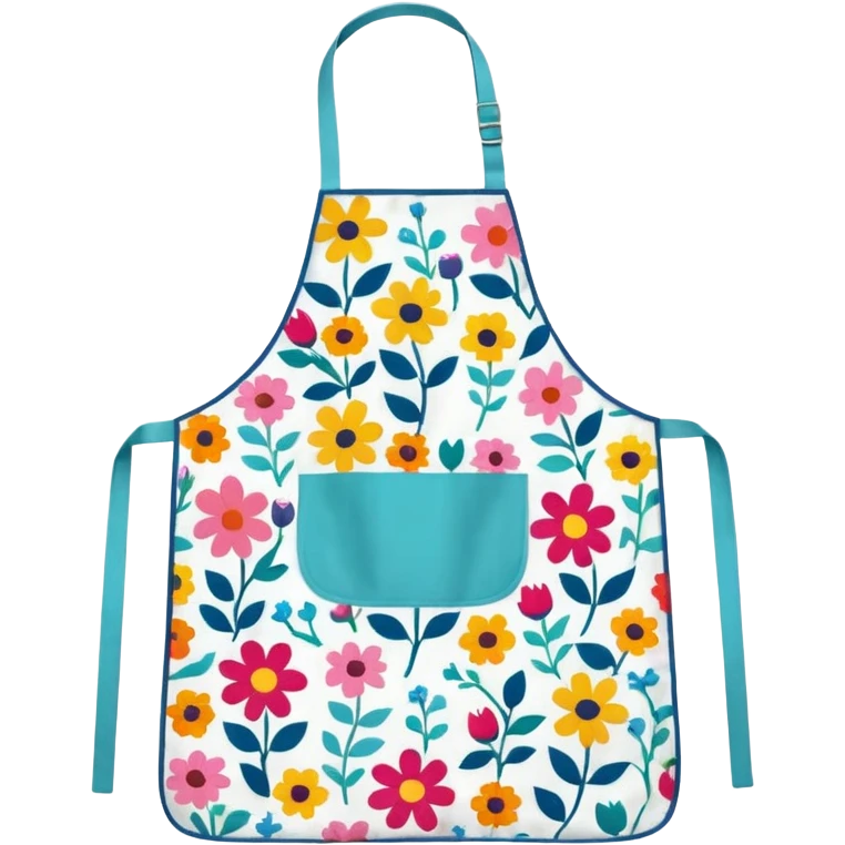 colorful kitchen apron  emoji