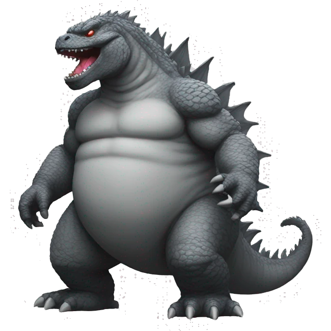 Godzilla obesity grey emoji