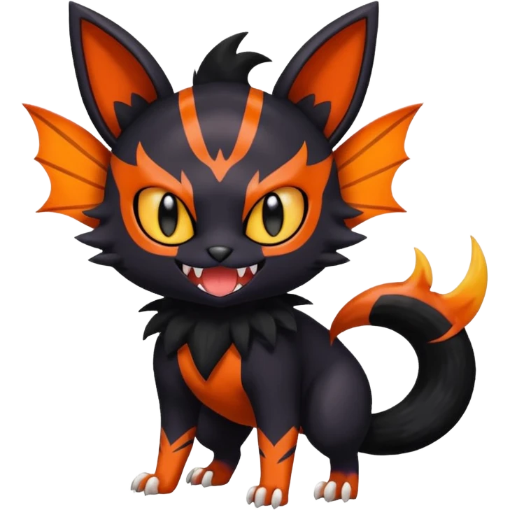 Noibat-Litten-Torracat-fusion-Fakemon-Pokémon-creature  emoji