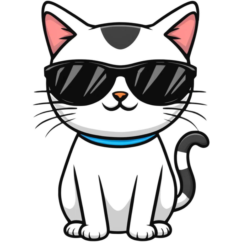 Cat with sunglasses emoji