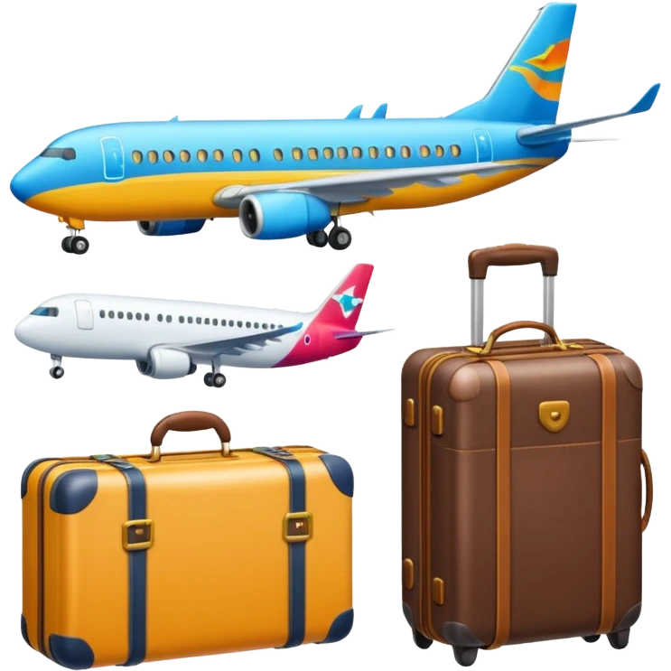 набор эмодзи на тему путешествия emoji