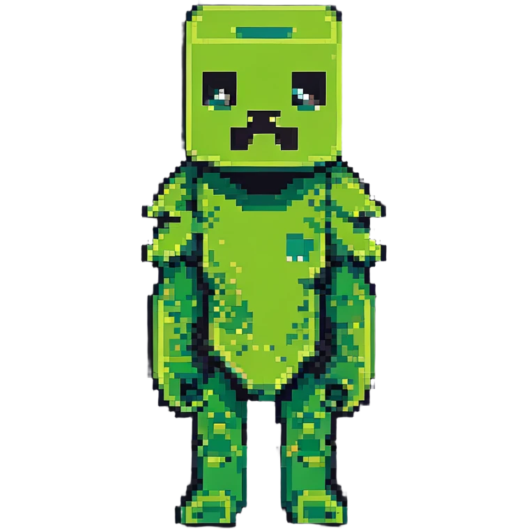 Minecraft Creeper pixel art emoji