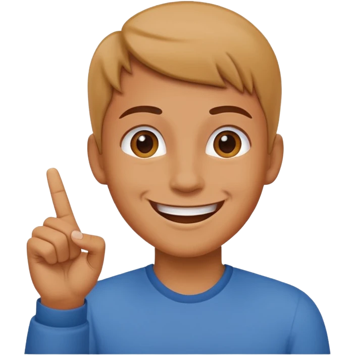 In the fourth image in the right hand of person there should be only the index finger upward emoji