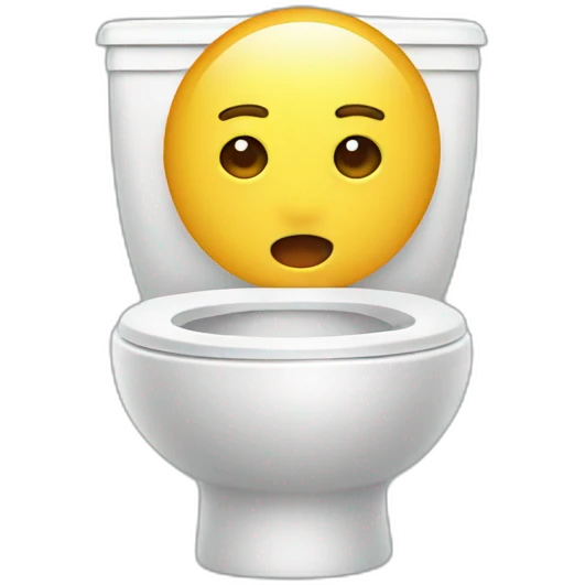 Human Head on toilet emoji