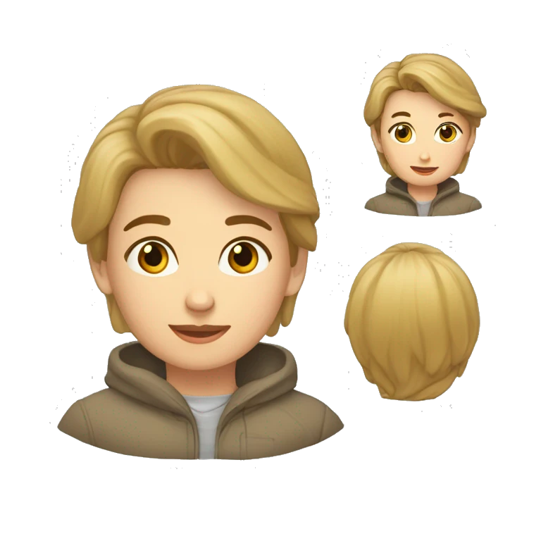 девушка с русыми волнистыми волосами emoji