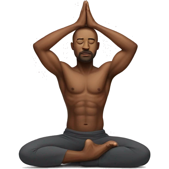 man in yoga pose worrier two  emoji