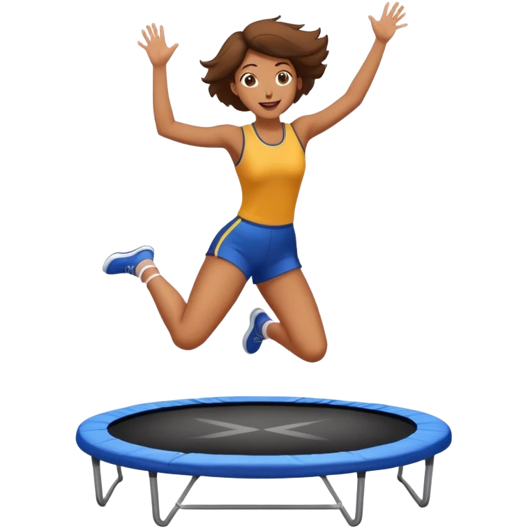 Woman jumping on trampoline emoji