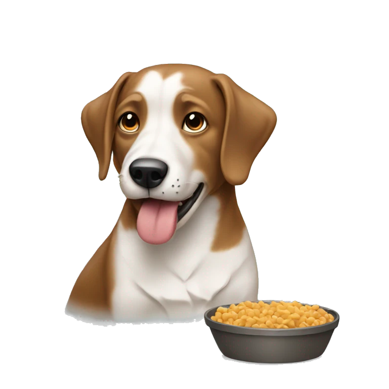 Dog eating food emoji