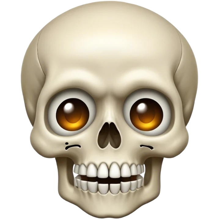 Shocked skull emoji