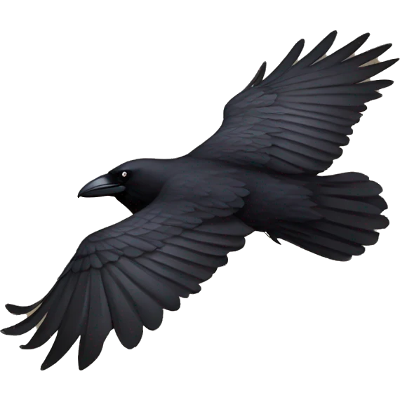 Bushcraft Raven flying emoji