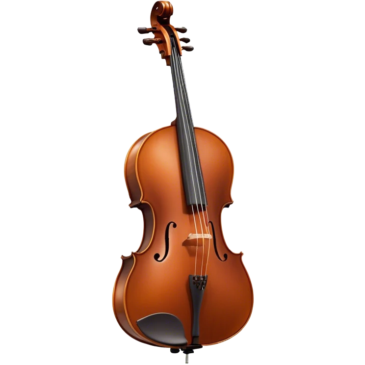 Cinematic Realistic Cello, deep brown polished wood, elegant f-holes curving gracefully, warm golden lighting creating depth, bow gently resting on the strings, glowing with the rich resonance of classical artistry. emoji