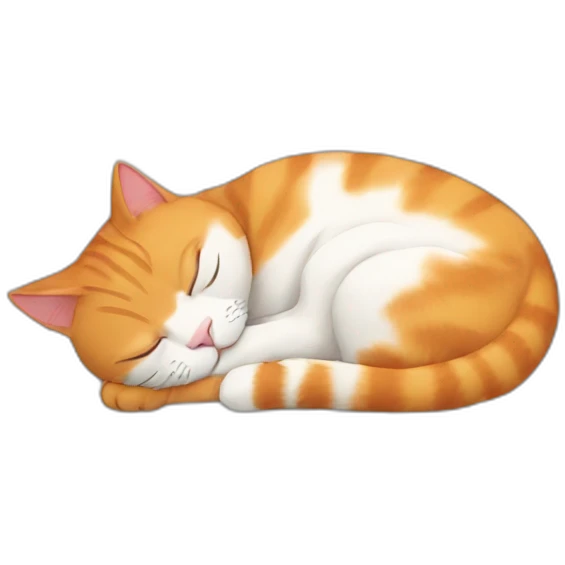 Sleeping Ginger cat emoji
