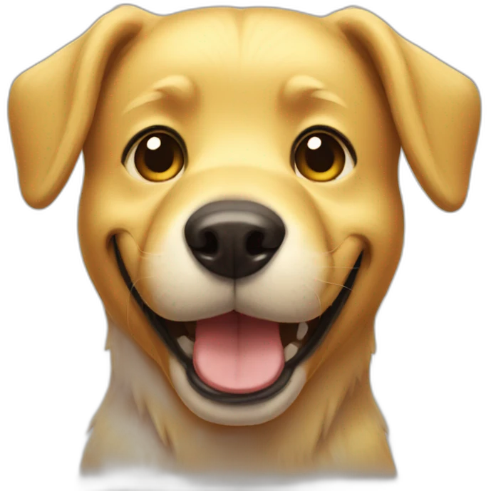 Golden dog smiling emoji