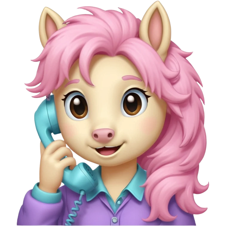 Pony talking on the phone emoji