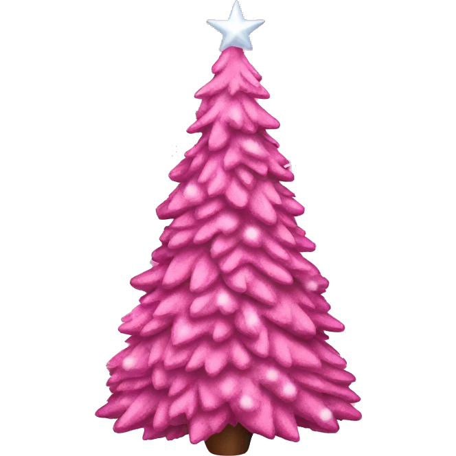 Pink Christmas tree  emoji