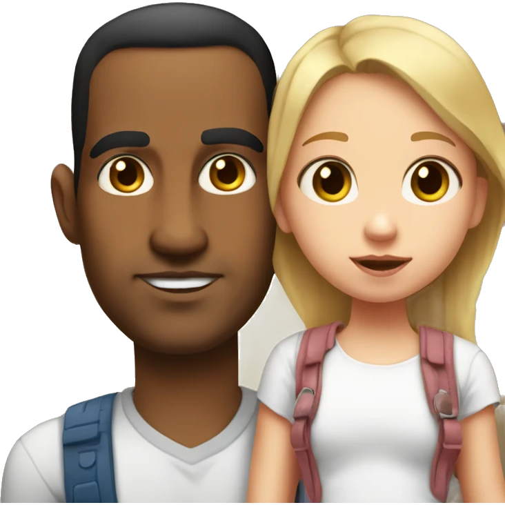 dominican man with a huge forehead and a fat nose holding his 7 year old white daughter. emoji