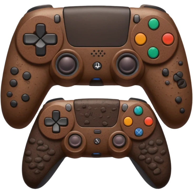 Two poops with glasses and a ps5 controller emoji