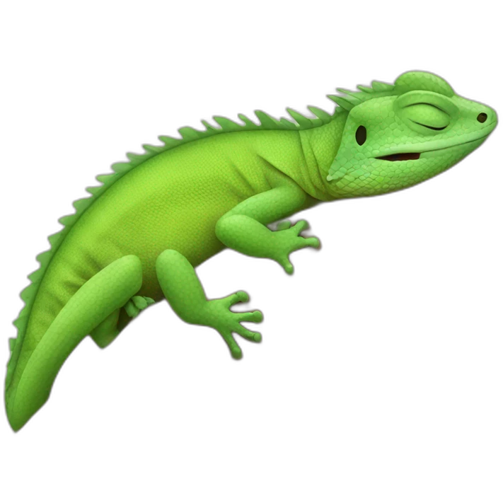 lizard sleeping emoji