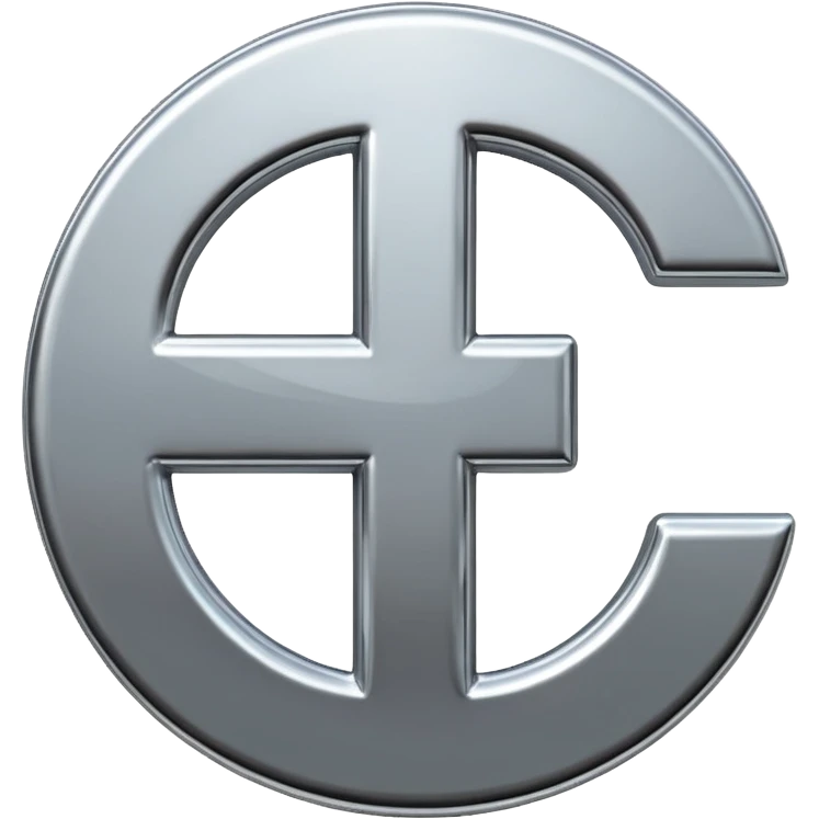 A double dollar sign emoji made of polished silver chrome, smooth metallic surface, glossy reflections, luxury swag vibe, minimal iOS emoji style, centered on white background emoji