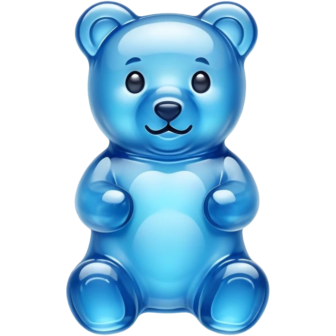 Blue gummy bear emoji