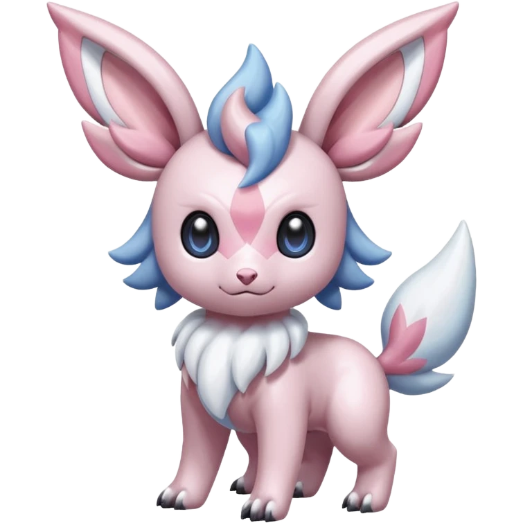 Shiny Whitish Pastel Palkia-Diancie-Absol-Sylveon-Espurr-Minccino-fusion  emoji