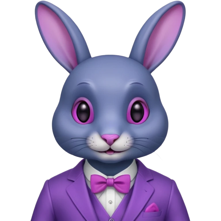 Bonnie es un conejo animatrónico de color índigo con ojos magenta. El color de su hocico, panza y el interior de sus orejas es un color lavanda.Tiene orejas largas articuladas e tiene dientes redondos y carece de cejas.Su traje parece estar hecho de un material metálico. haz solo su cabeza emoji