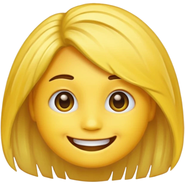 A circle happy emoji with hair dye foils emoji