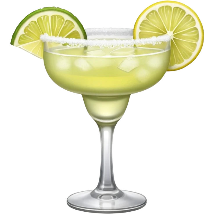 a classic margarita cocktail only one lemon  emoji