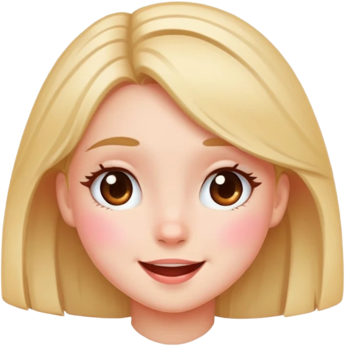 Blushed happy and shy emoji