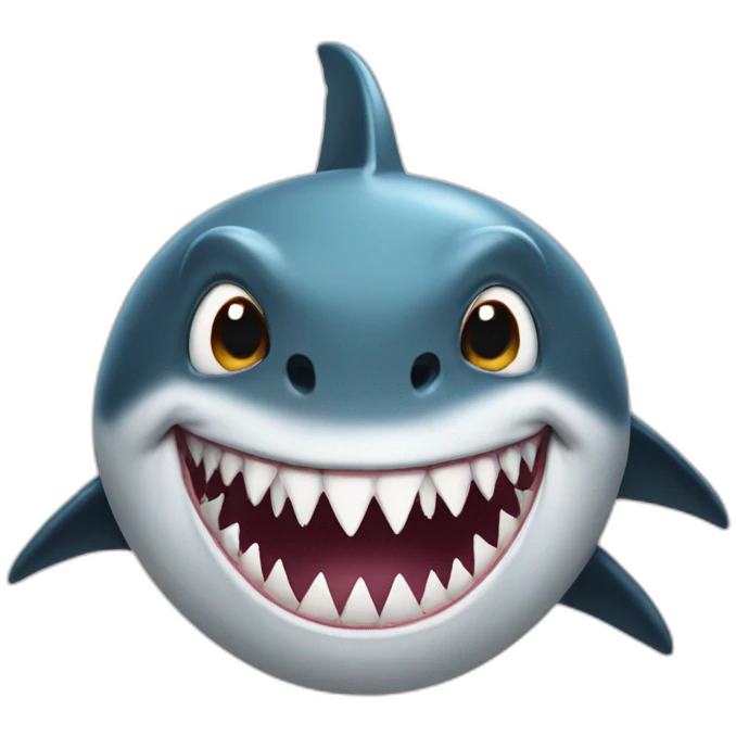 Shark with joker face emoji