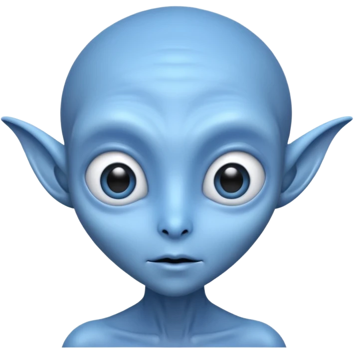 A blue alien
 emoji
