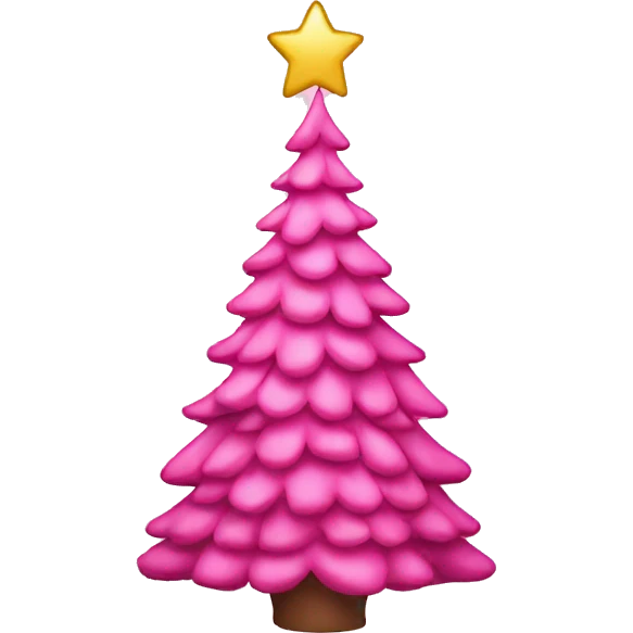 Pink Christmas tree emoji