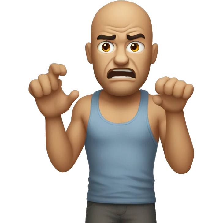 Angry man with one hand  emoji