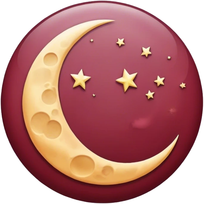Moon Burgundy emoji