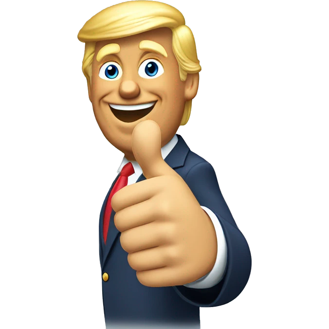 Donald Trump doing a thumbs up emoji