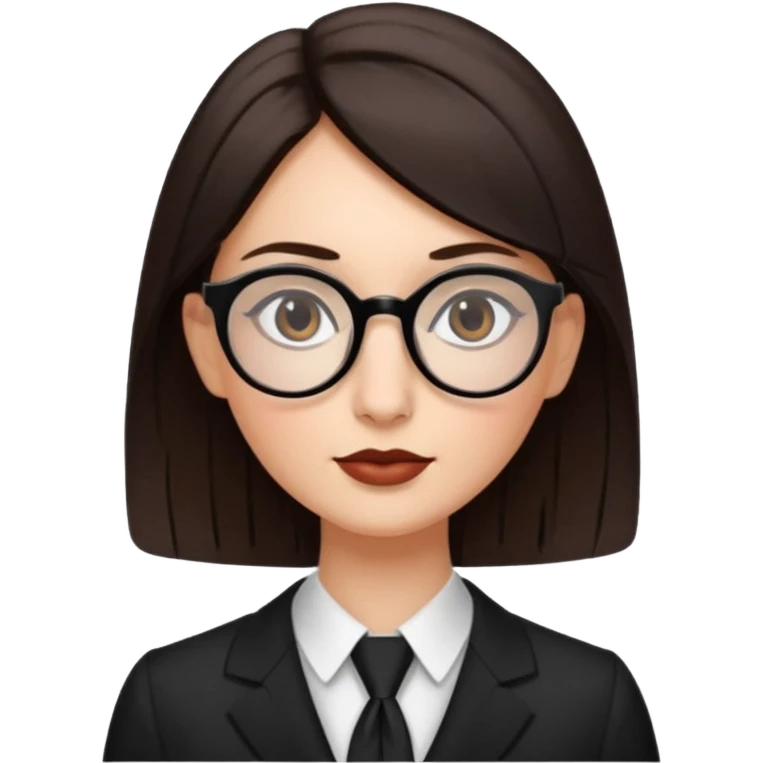 pria tinggi dengan menggunakan pakaian formal memakai kacamata bulet hidung mancung, berambut hitam namun agak coklat emoji
