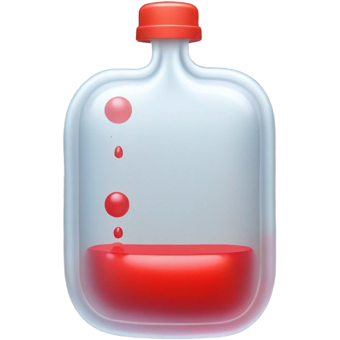 infusion bag with red liquid  emoji